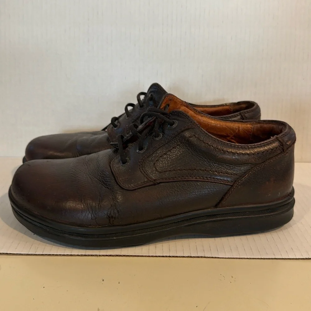 Birkenstock Footprint Brown Leather Oxfords (sz - US 11-11-1/2. Euro 44)
